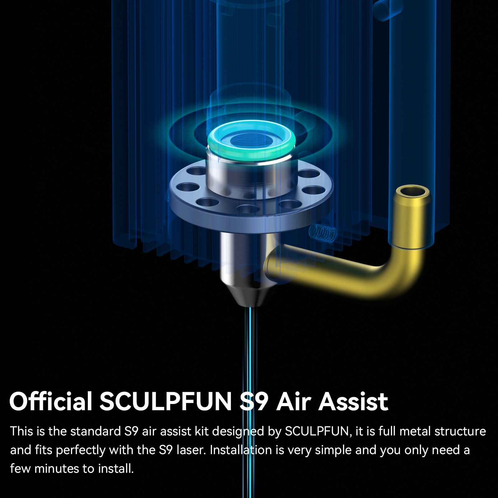 SCULPFUN-S9-Air-Assist-Duumlsenkit-ohne-Luft-Pumpe-Hochgeschwindigkeits-Air-Assist-Vollmetall-Strukt-1963500-1